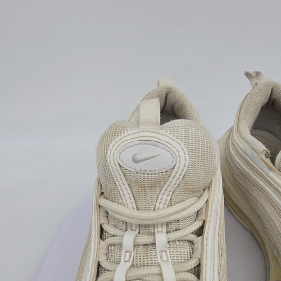 Nike Shoes Womens 9 Air Max 97 Sneakers White Pure Platinum 921733 100 - Picture 4 of 10